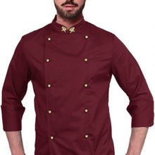 Lade das Bild in den Galerie-Viewer, Giacca chef "cutlery" bordeaux cod:7784

