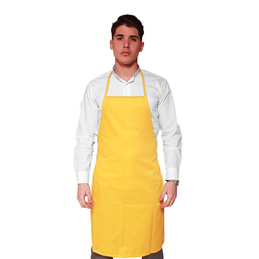 Grembiule con Pettorina Giallo – 100% Cotone, Lacci Lunghi | Cod. 8101