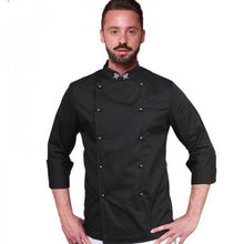 Lade das Bild in den Galerie-Viewer, Giacca chef "cutlery" NERO cod:0377
