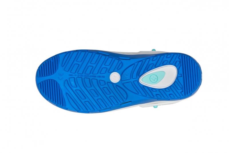 Zoccoli Sanitari Calzuro REBEL® Bicolore Bianco-Blu – Autoclavabili, Antistatici, T-CLOSE | Cod. 70822