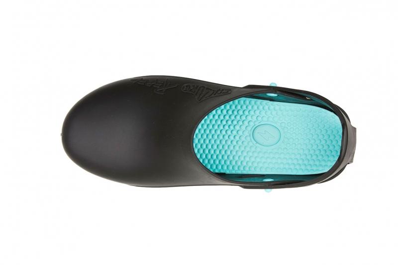 Zoccoli Sanitari Calzuro REBEL® Bicolore Nero-Verde – Autoclavabili, Antistatici, T-CLOSE | Cod. 70824