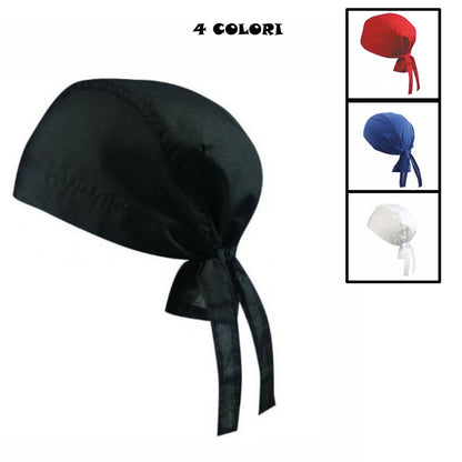 Bandana da Lavoro in Cotone Tinta Unita - Cuochi, Pizzaioli, Ristorazione - Cod 8132