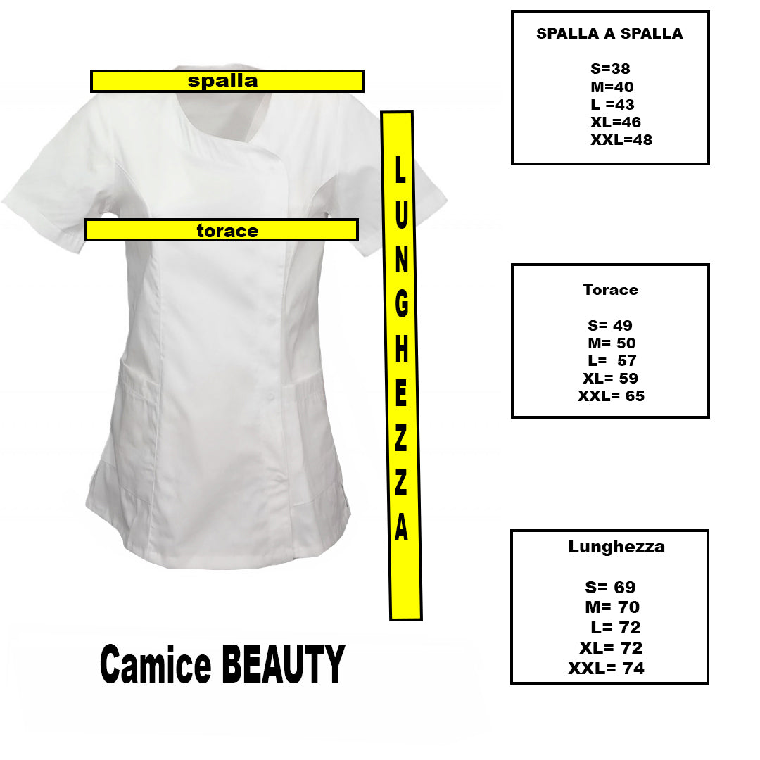 Casacca da Lavoro Donna Modello Beauty – Bianco con Inserto Verde | Cod. 290722