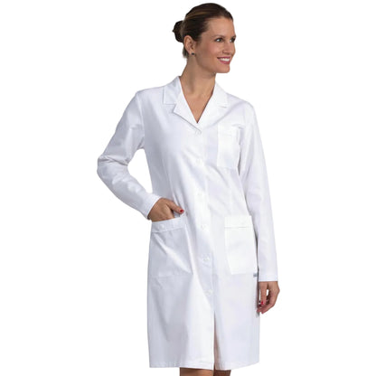 Camice da Laboratorio Donna 100% Cotone Piquet Manica Lunga -Cod 2999