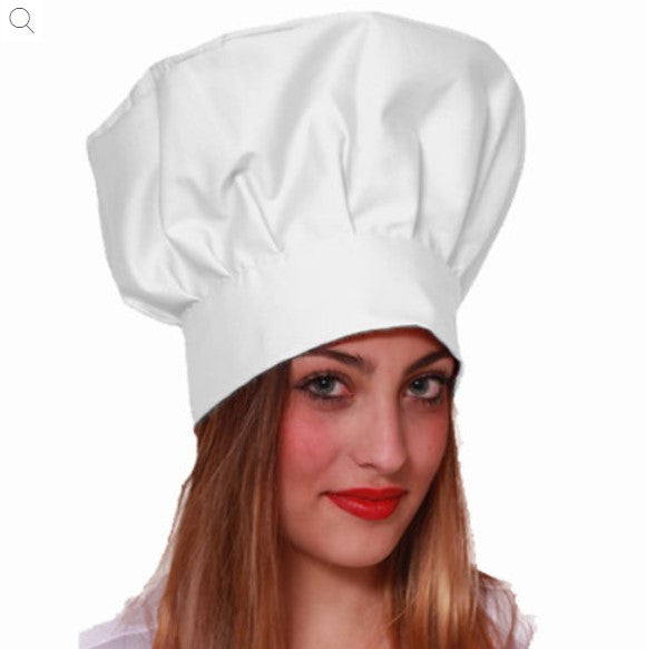 Cappello da Cuoco Unisex Bianco – 100% Cotone, Regolabile | Cod. 8064