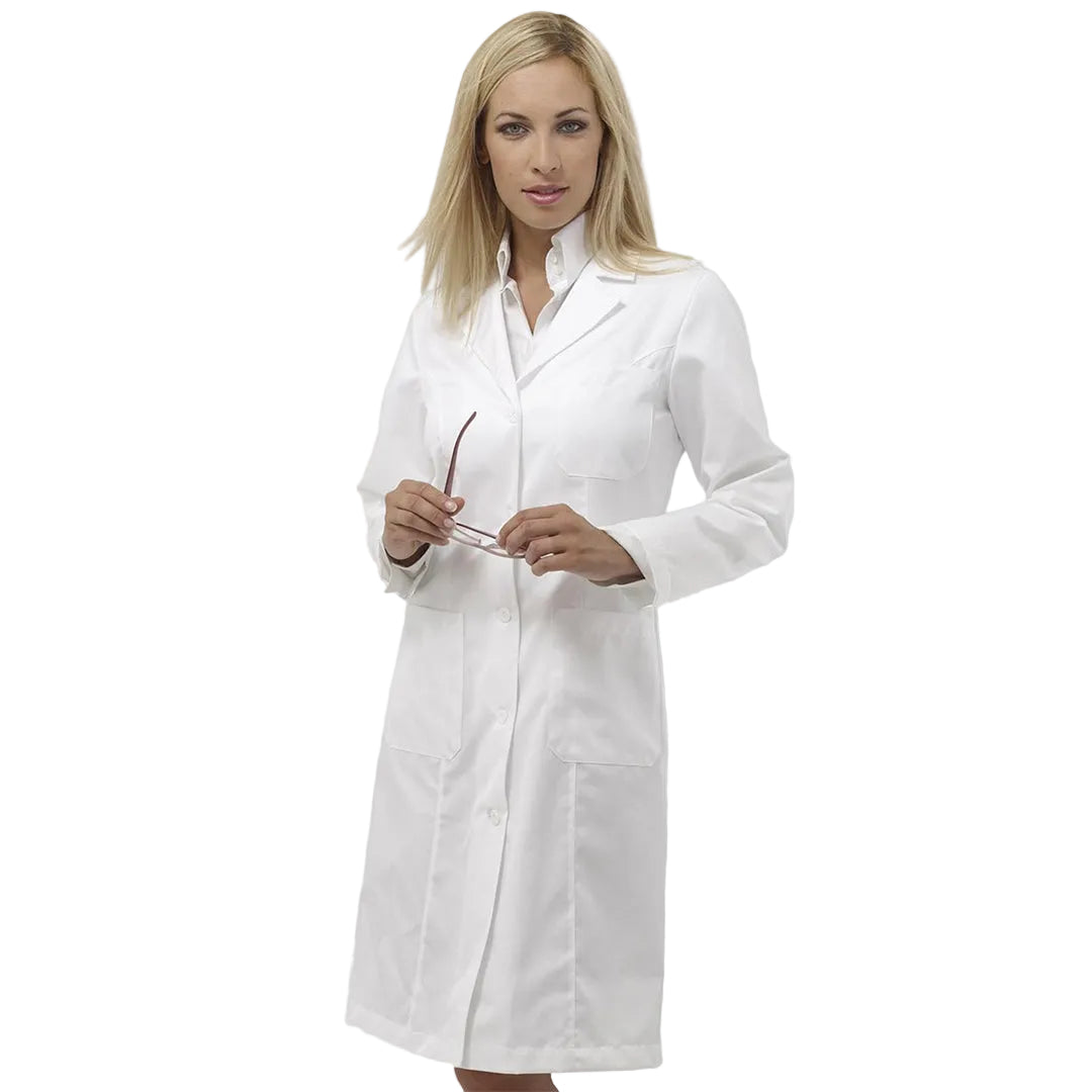 Camice da Laboratorio Donna 100% Cotone Piquet Manica Lunga -Cod 2999